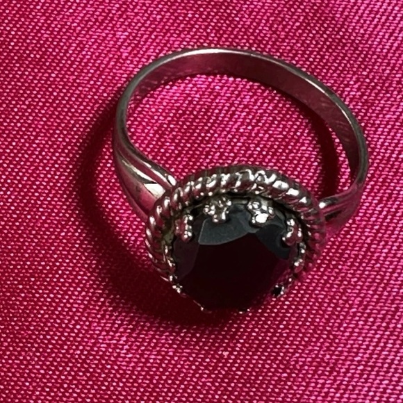 Vintage Genuine NAVAJOSigned JP
JanePopovich Hematite 925Sterling
Silver Ring - Picture 4 of 5